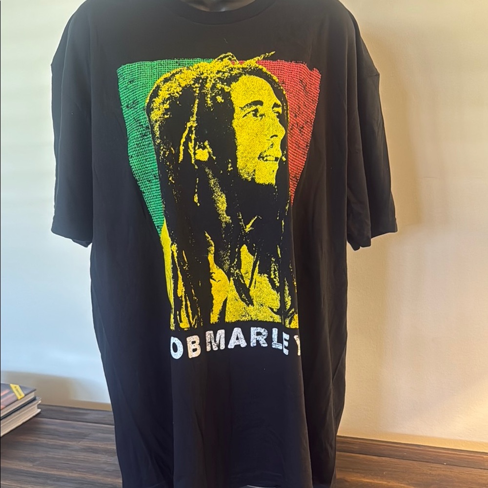 Black Bob Marley Graphic T-Shirt